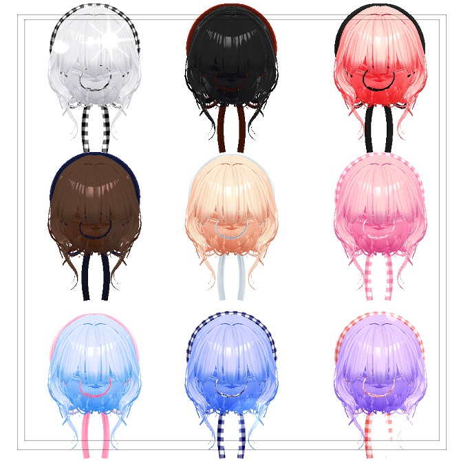 Melling " Lovely hair " 【5アバター対応 🖤 Liltoon / VRChat】