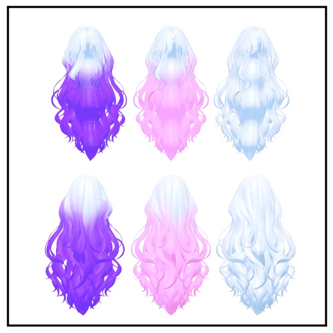 Melling " Rofan Wave hair " 【8アバター対応 🖤 Liltoon / VRChat】