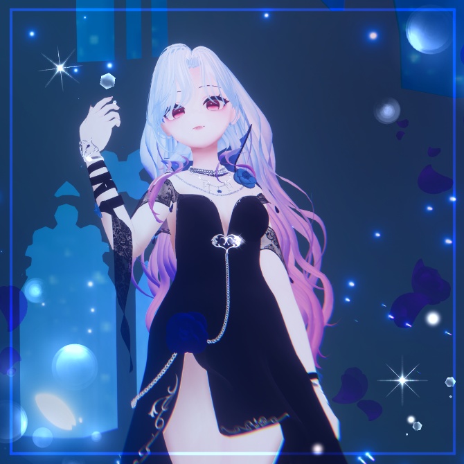 Melling " Rofan Wave hair " 【8アバター対応 🖤 Liltoon / VRChat】
