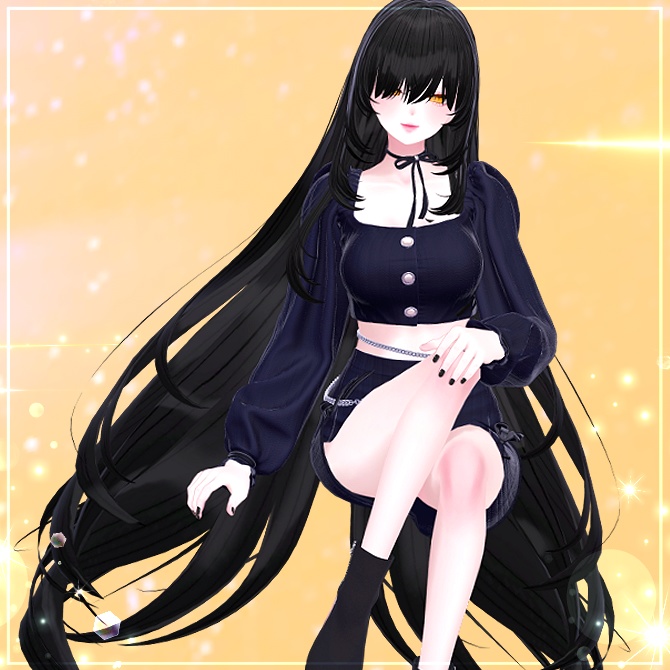 Melling " Fantasy Hair+Halo set " 【5アバター対応 🖤 Liltoon / VRChat】