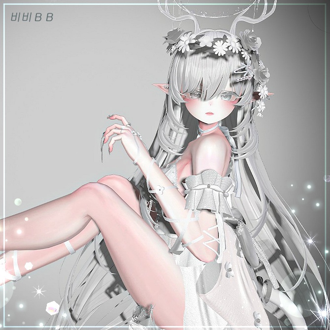 Melling " Fantasy Hair+Halo set " 【5アバター対応 🖤 Liltoon / VRChat】