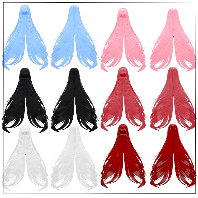 Melling " Fantasy Hair+Halo set " 【5アバター対応 🖤 Liltoon / VRChat】