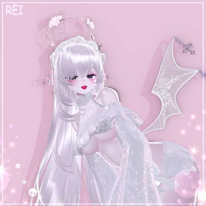 Melling " Fantasy Hair+Halo set " 【5アバター対応 🖤 Liltoon / VRChat】