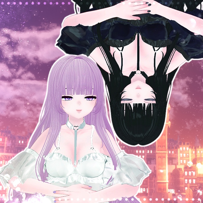 🖤 Melling " Shiny Wave hair " 【4アバター対応 🖤 Liltoon / VRChat】