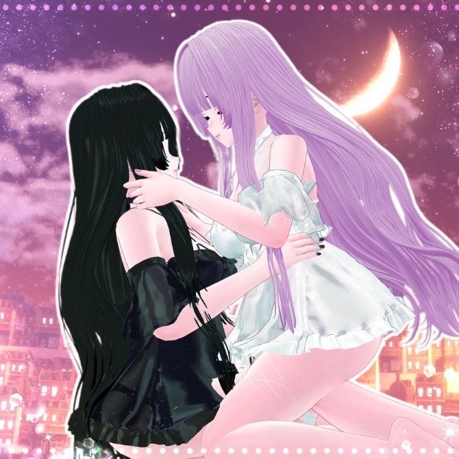 🖤 Melling " Shiny Wave hair " 【4アバター対応 🖤 Liltoon / VRChat】
