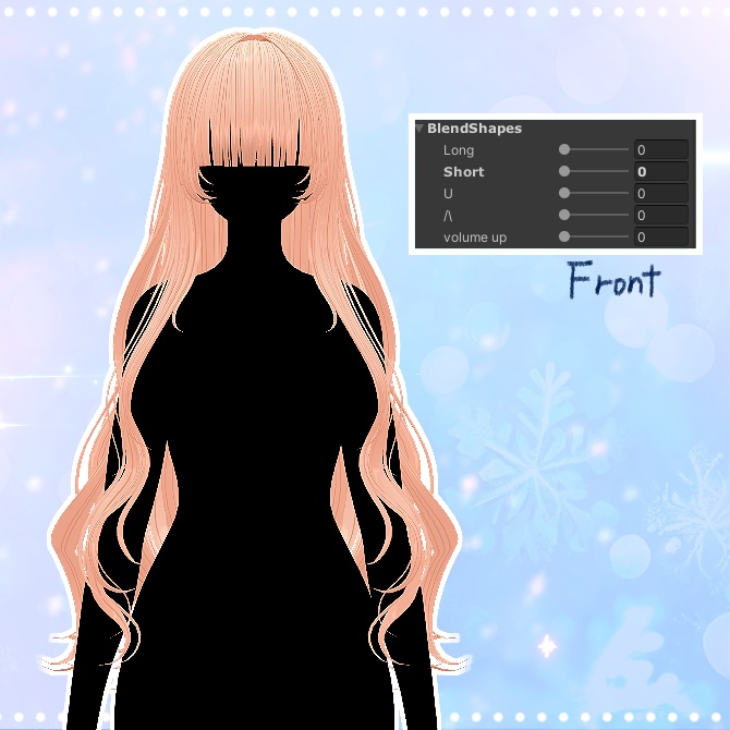 🖤 Melling " Shiny Wave hair " 【4アバター対応 🖤 Liltoon / VRChat】