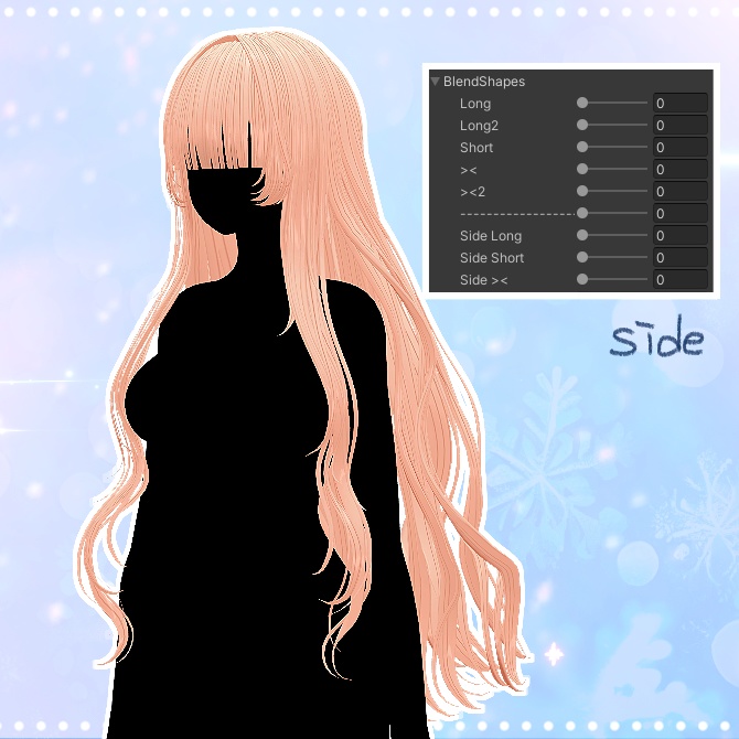 🖤 Melling " Shiny Wave hair " 【4アバター対応 🖤 Liltoon / VRChat】