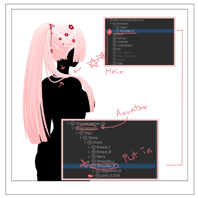 🖤 Melling " 冬梅姫様 (Hime set)" 【7アバター対応 🖤 Liltoon / VRChat】