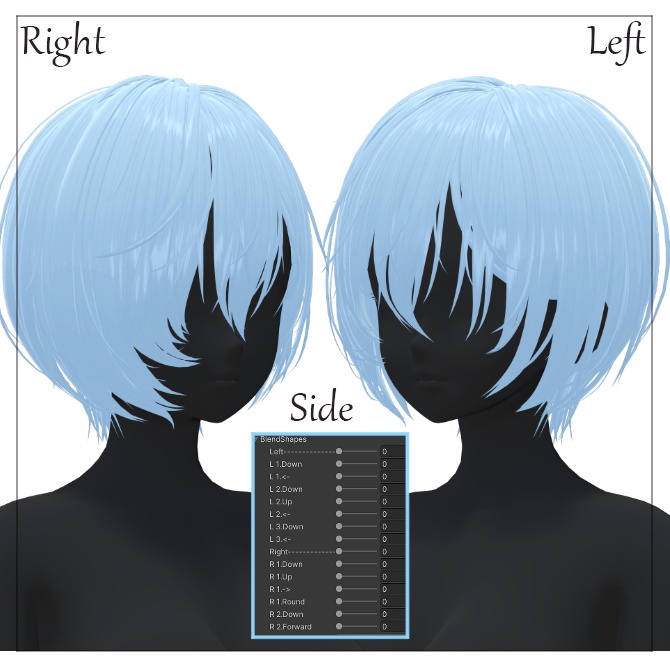 🖤 Melling " Tomboy Hair " 【5アバター対応 🖤 Liltoon / VRChat】🖤