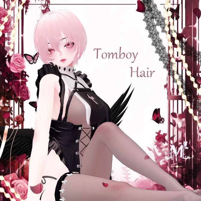 🖤 Melling " Tomboy Hair " 【5アバター対応 🖤 Liltoon / VRChat】🖤