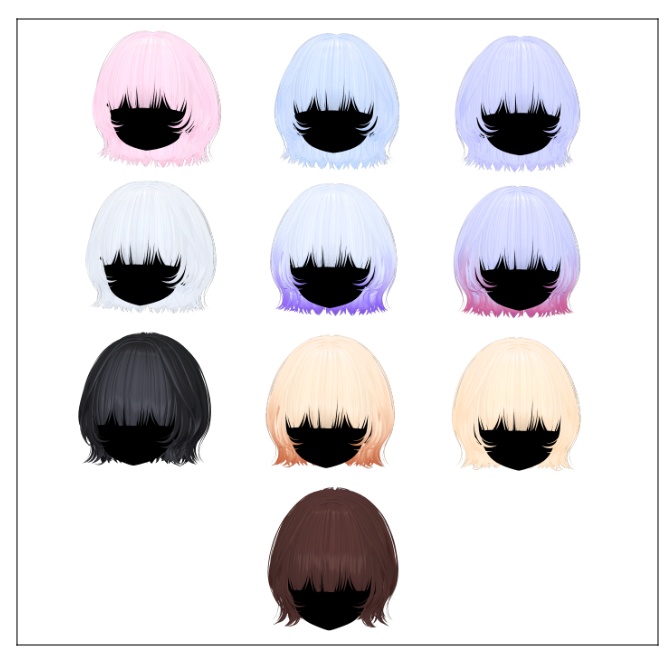 🖤 Melling " Jjkkumiダコ Hair " 【6アバター対応 🖤 Liltoon / VRChat】🖤