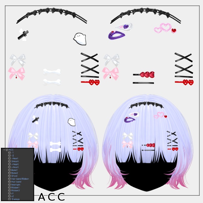 🖤 Melling " Jjkkumiダコ Hair " 【6アバター対応 🖤 Liltoon / VRChat】🖤