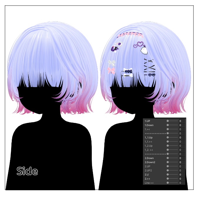 🖤 Melling " Jjkkumiダコ Hair " 【6アバター対応 🖤 Liltoon / VRChat】🖤