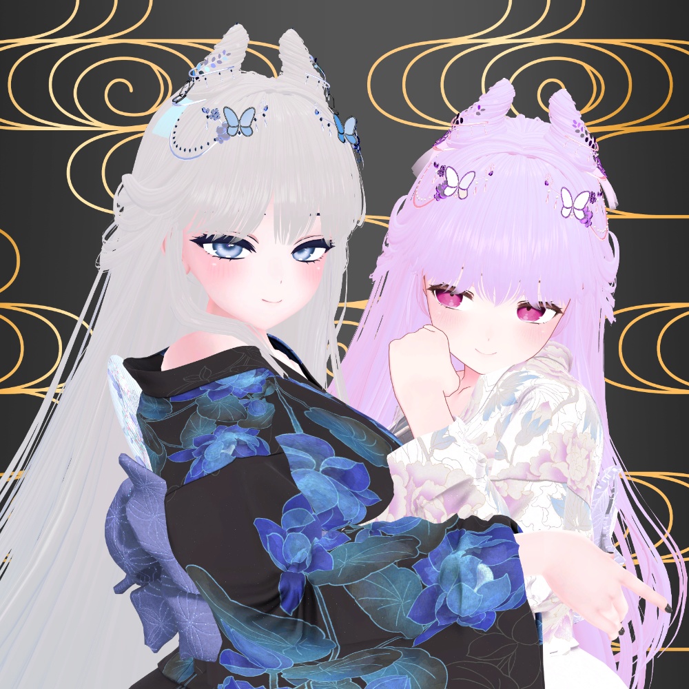 🖤 Melling " つぼみ(flower bud)Hair " 【6アバター対応 🖤 Liltoon / VRChat】🖤