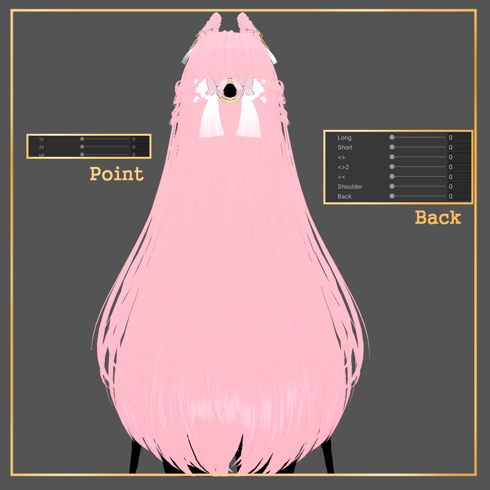 🖤 Melling " つぼみ(flower bud)Hair " 【6アバター対応 🖤 Liltoon / VRChat】🖤