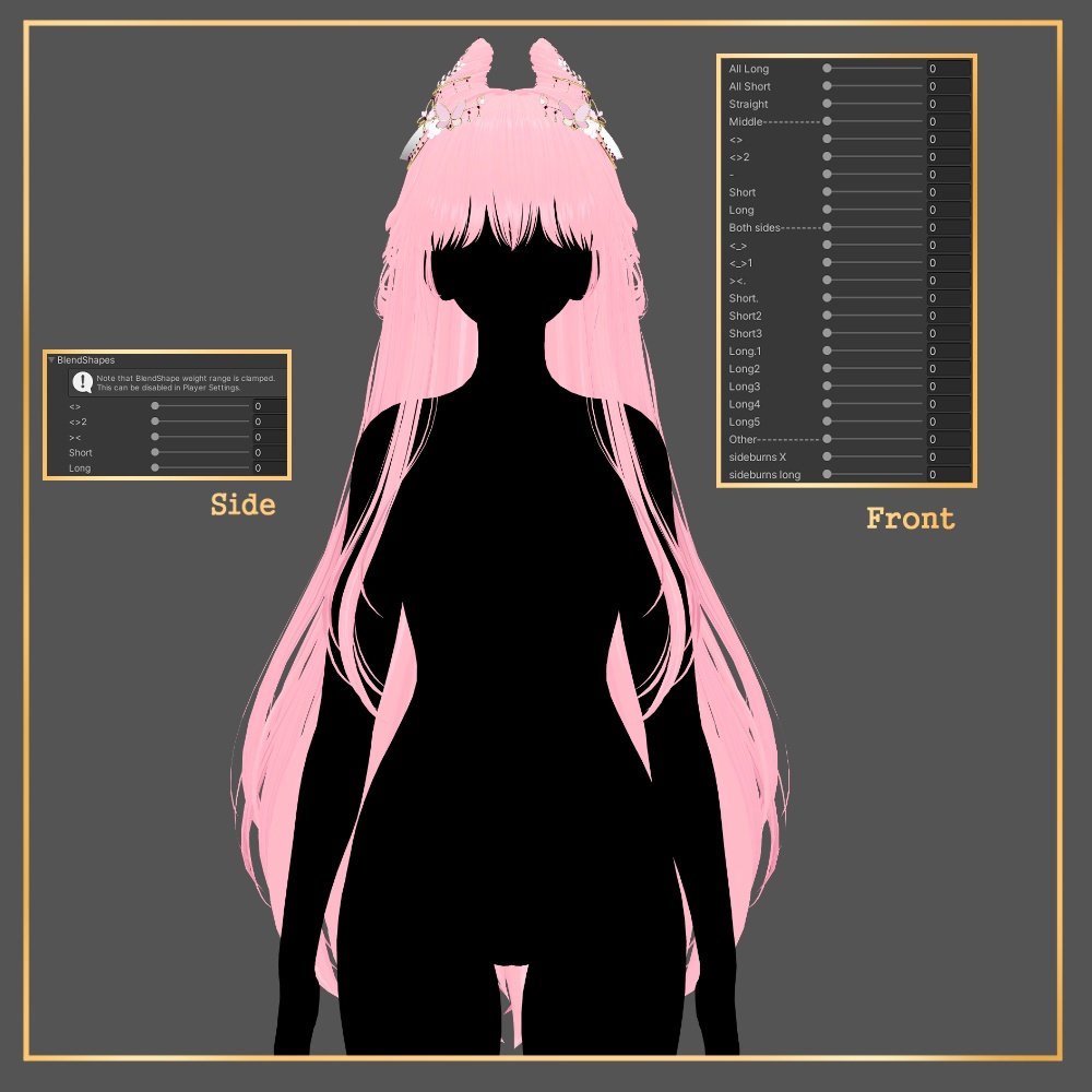 🖤 Melling " つぼみ(flower bud)Hair " 【6アバター対応 🖤 Liltoon / VRChat】🖤