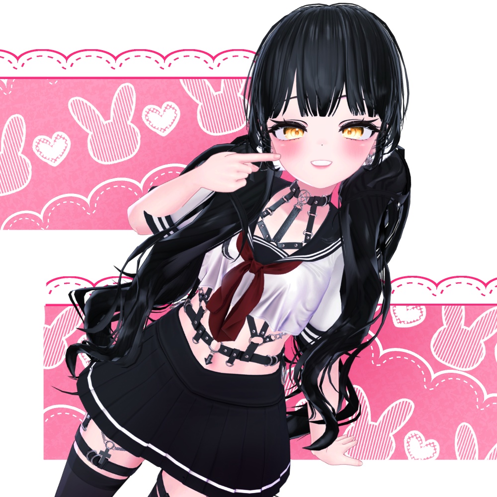 🖤 Melling " ふわふわ Twintail Hair " 【5アバター対応 🖤 Liltoon / VRChat】🖤