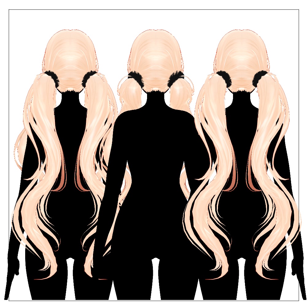 🖤 Melling " ふわふわ Twintail Hair " 【5アバター対応 🖤 Liltoon / VRChat】🖤