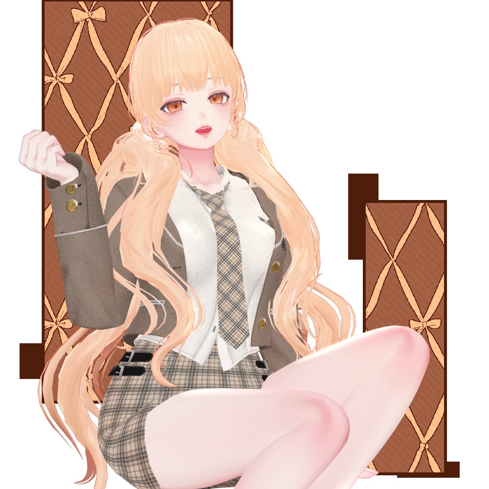 🖤 Melling " ふわふわ Twintail Hair " 【5アバター対応 🖤 Liltoon / VRChat】🖤