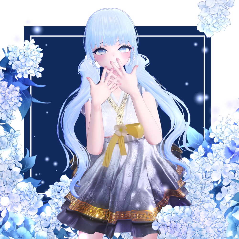 🖤 Melling " ふわふわ Twintail Hair " 【5アバター対応 🖤 Liltoon / VRChat】🖤