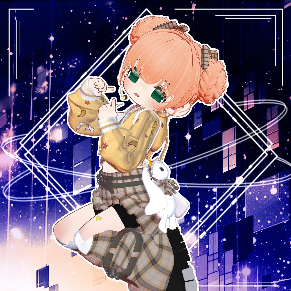 🖤 Melling " Sqiudy Hair" 【8アバター対応 🖤 Liltoon / VRChat】🖤