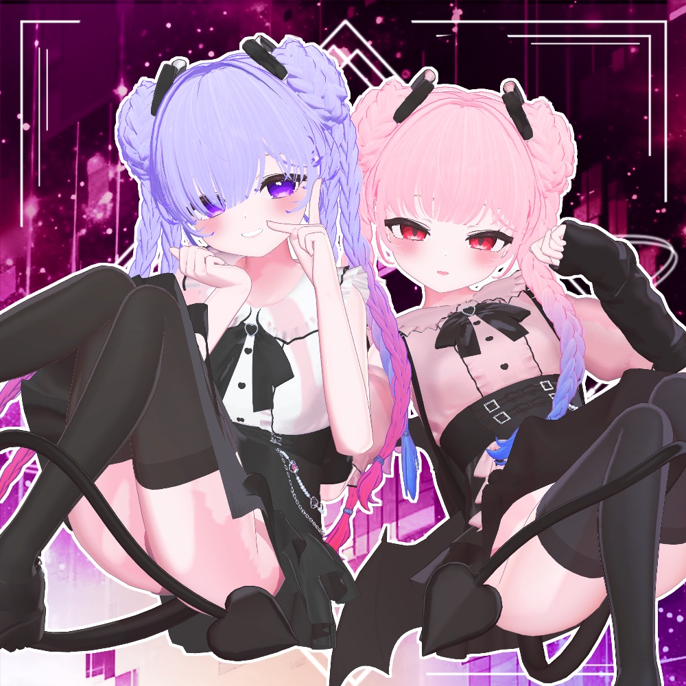 🖤 Melling " Sqiudy Hair" 【8アバター対応 🖤 Liltoon / VRChat】🖤