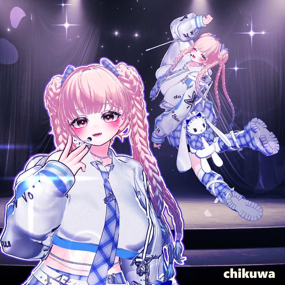 🖤 Melling " Sqiudy Hair" 【8アバター対応 🖤 Liltoon / VRChat】🖤