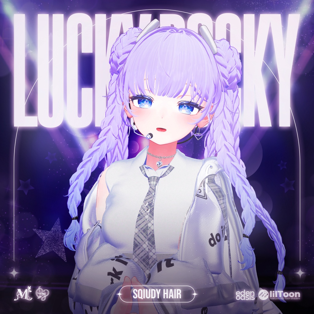 🖤 Melling " Sqiudy Hair" 【8アバター対応 🖤 Liltoon / VRChat】🖤