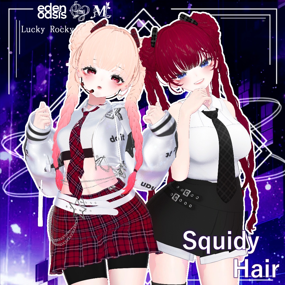 🖤 Melling " Sqiudy Hair" 【8アバター対応 🖤 Liltoon / VRChat】🖤
