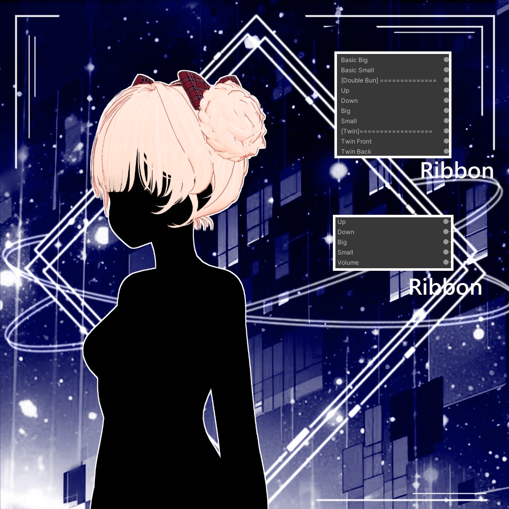 🖤 Melling " Sqiudy Hair" 【8アバター対応 🖤 Liltoon / VRChat】🖤