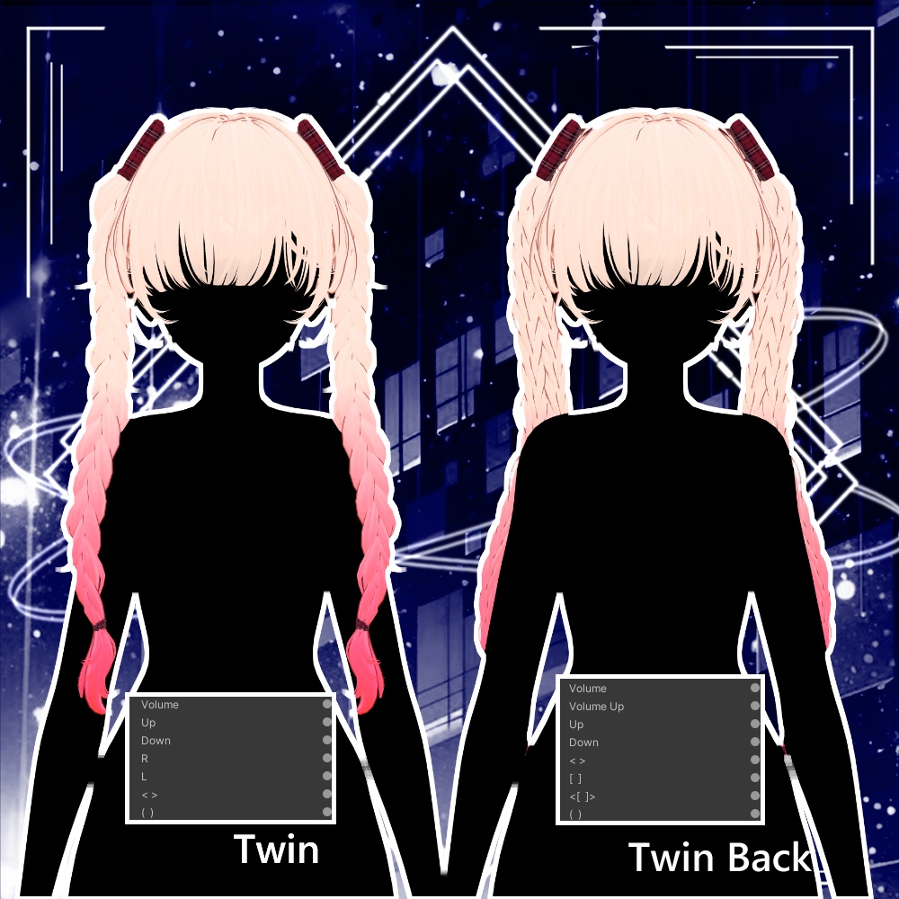 🖤 Melling " Sqiudy Hair" 【8アバター対応 🖤 Liltoon / VRChat】🖤