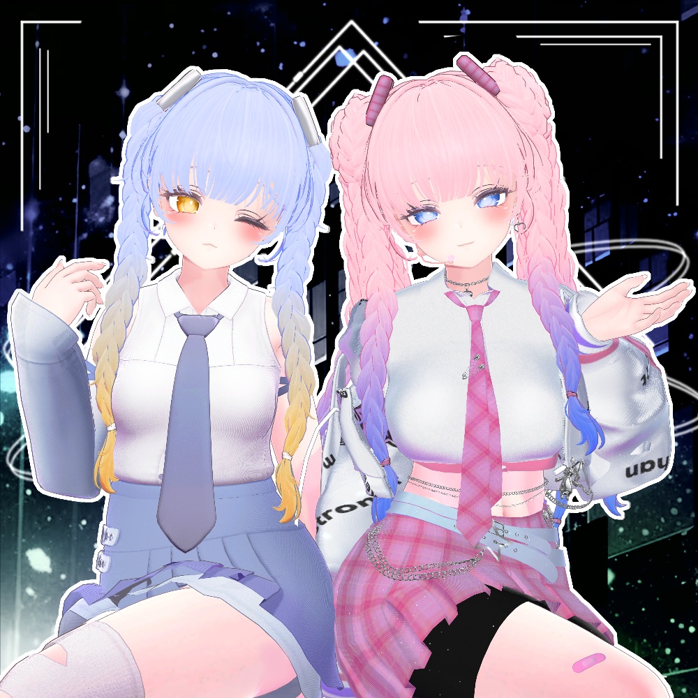 🖤 Melling " Sqiudy Hair" 【8アバター対応 🖤 Liltoon / VRChat】🖤
