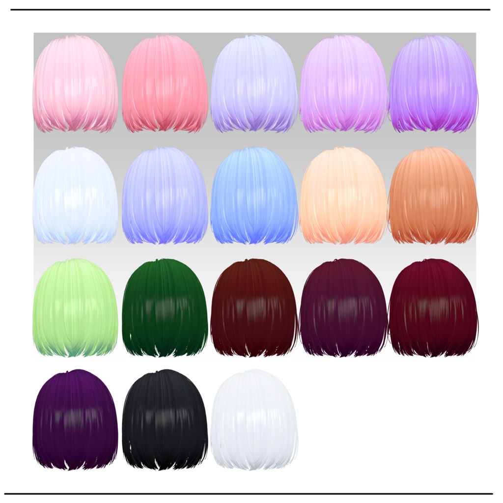 🖤 Melling " Vei Cut" 【9アバター対応 🖤 Liltoon / VRChat】🖤