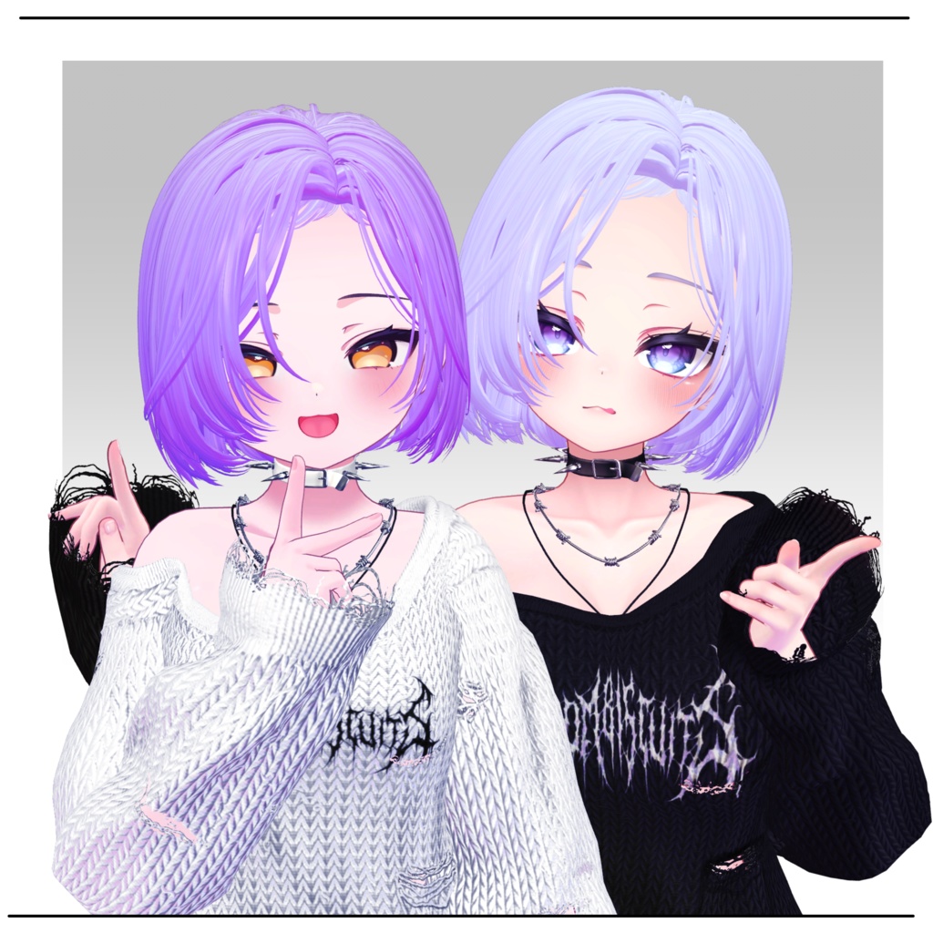 🖤 Melling " Vei Cut" 【9アバター対応 🖤 Liltoon / VRChat】🖤