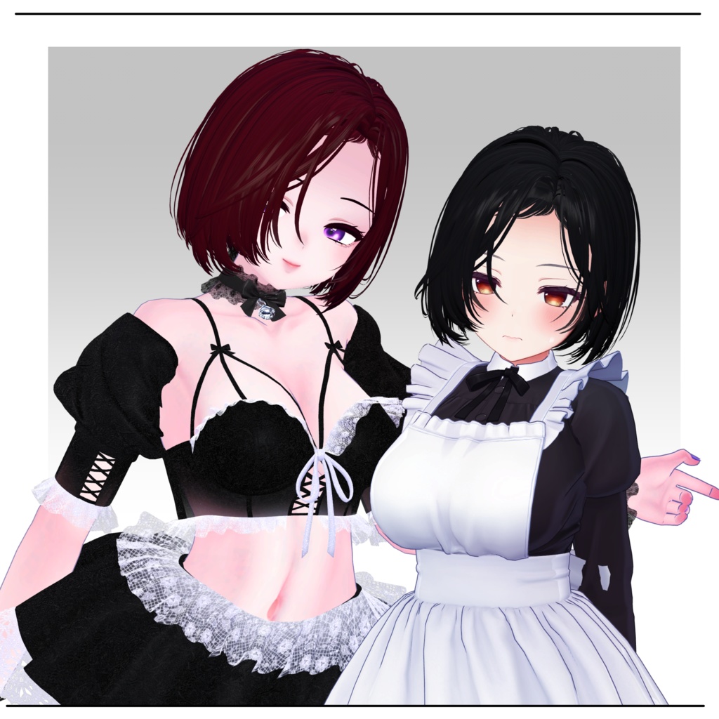 🖤 Melling " Vei Cut" 【9アバター対応 🖤 Liltoon / VRChat】🖤