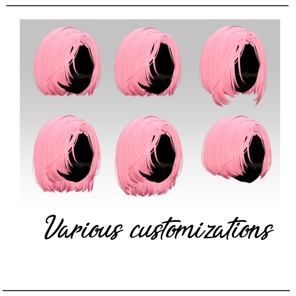 🖤 Melling " Vei Cut" 【9アバター対応 🖤 Liltoon / VRChat】🖤