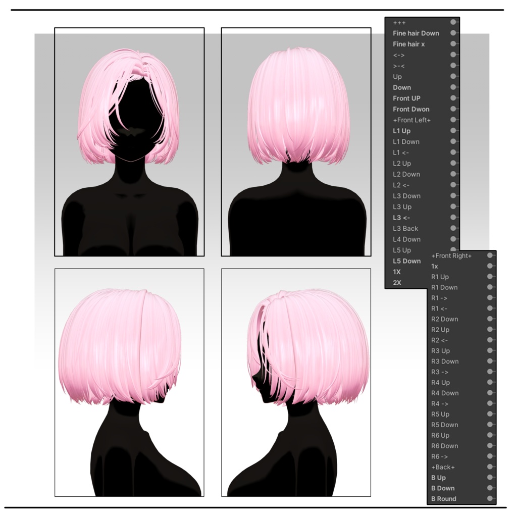 🖤 Melling " Vei Cut" 【9アバター対応 🖤 Liltoon / VRChat】🖤
