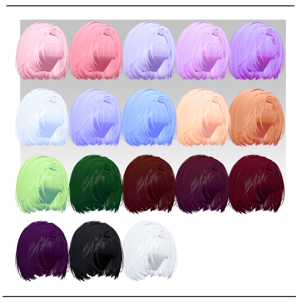 🖤 Melling " Vei Cut" 【9アバター対応 🖤 Liltoon / VRChat】🖤