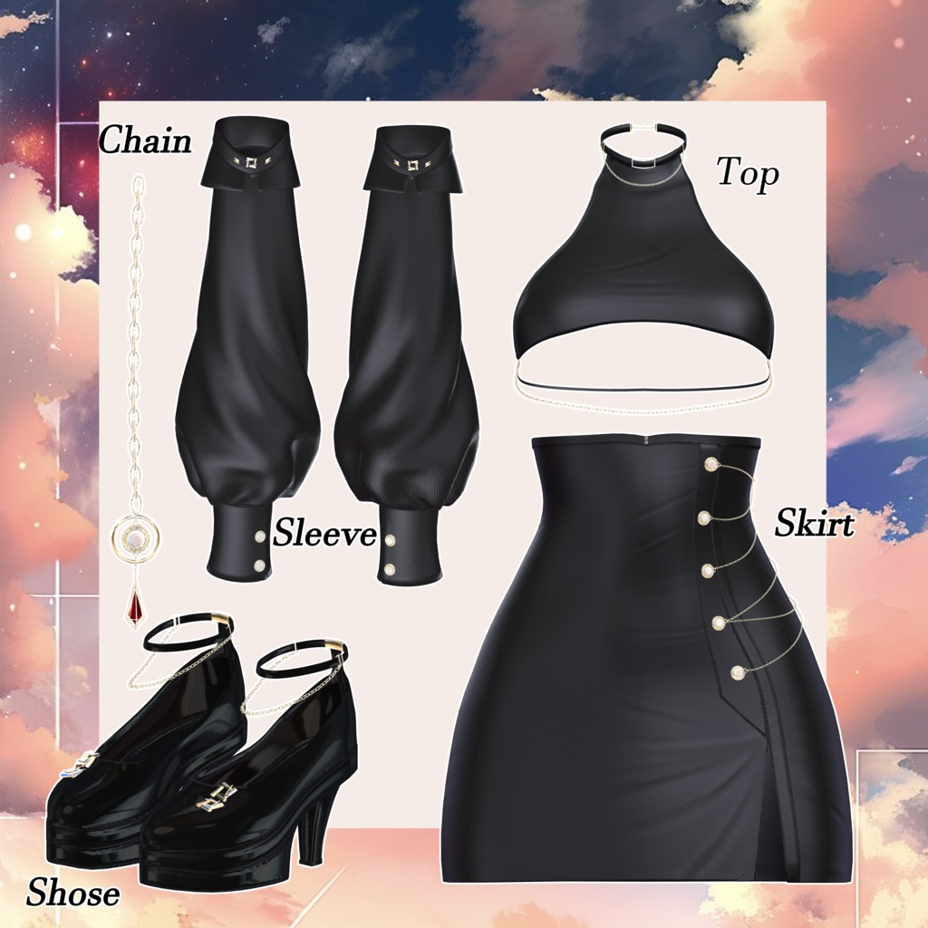 🖤Melling " Moed" 【10アバター対応 🖤 Liltoon / VRChat】🖤