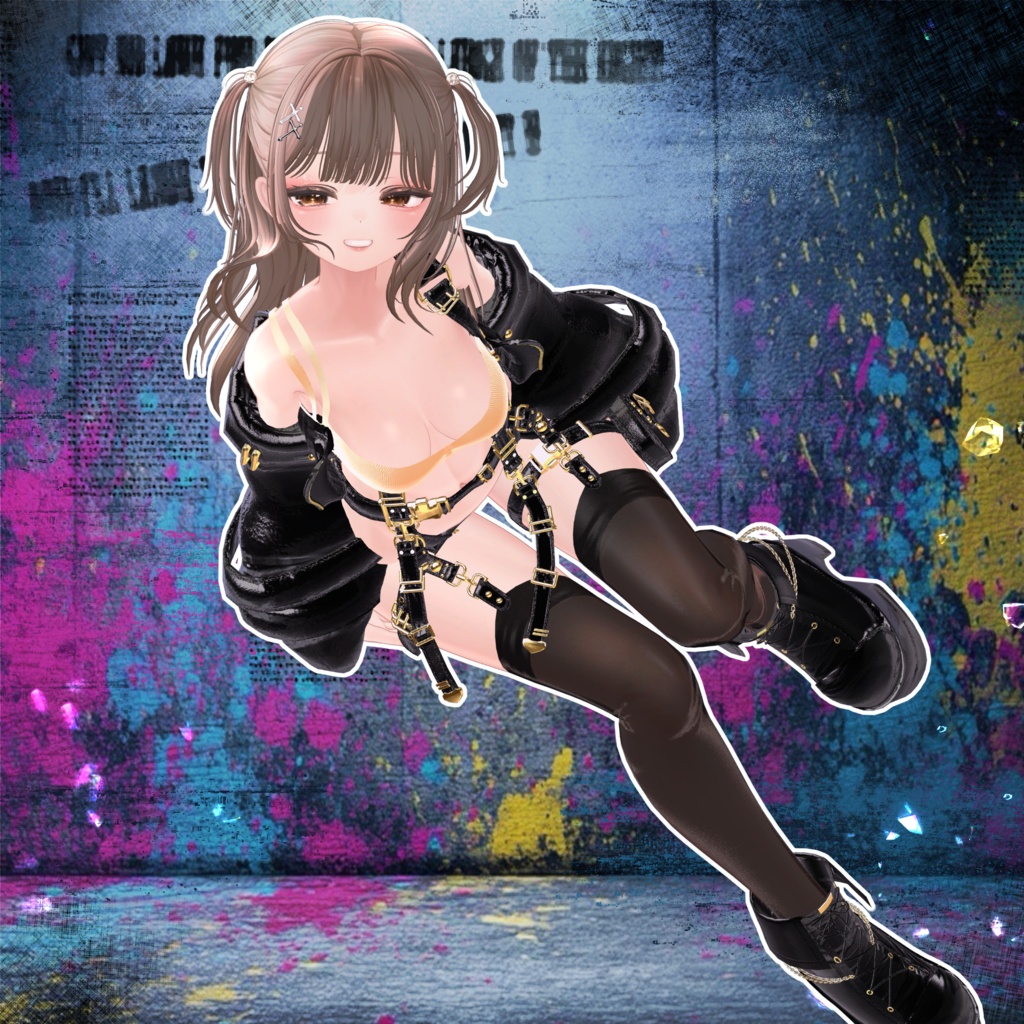 🖤Melling " Punky Luv" 【7対応 🖤 Liltoon / VRChat】*Free*Heart Sunglasses🖤