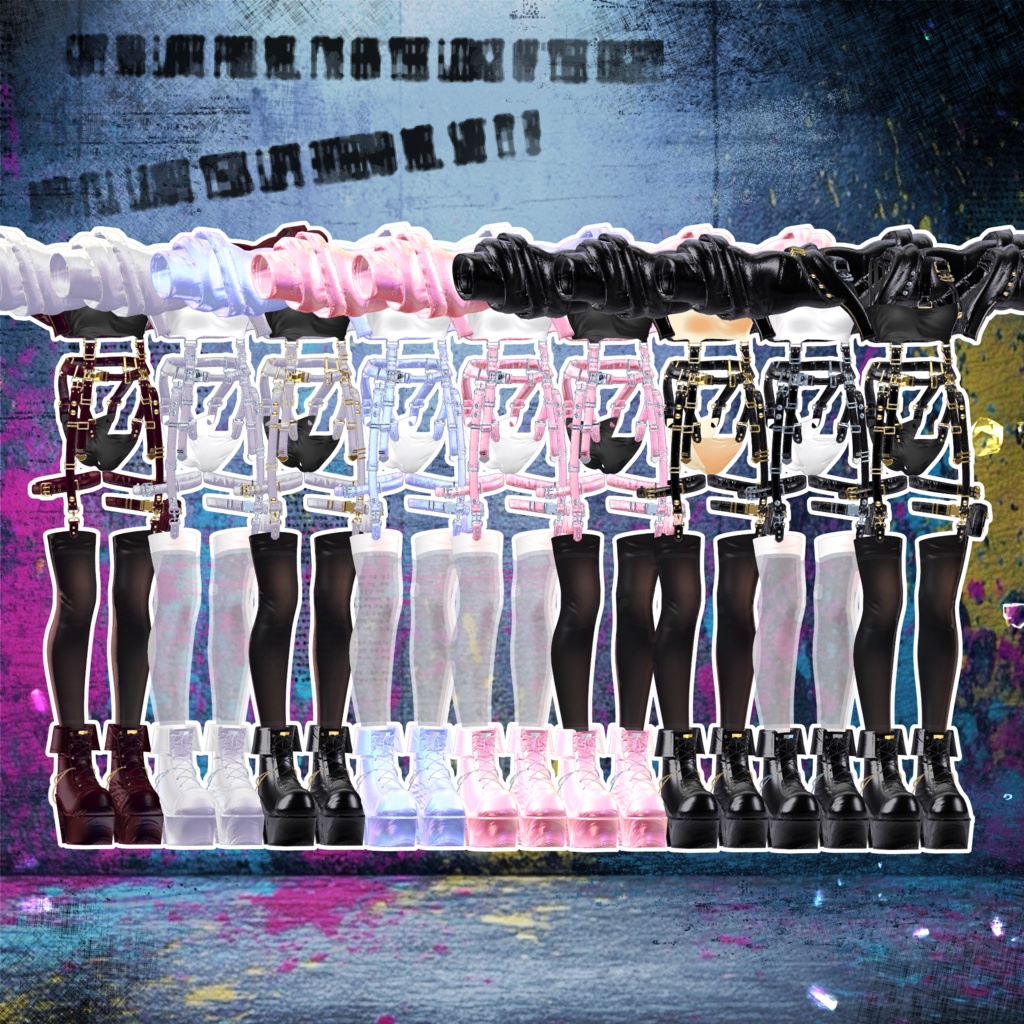 🖤Melling " Punky Luv" 【7対応 🖤 Liltoon / VRChat】*Free*Heart Sunglasses🖤