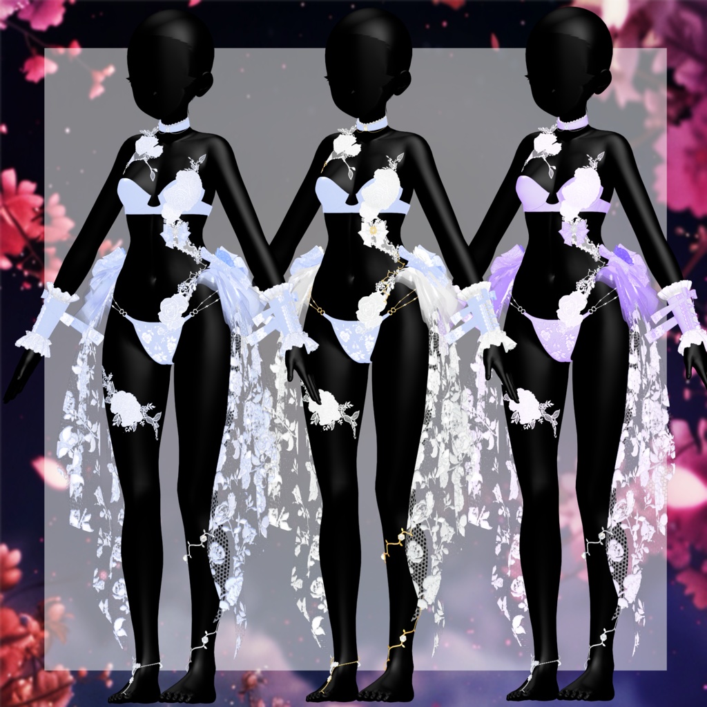 🖤Melling " Flora" 【10アバター対応 🖤 Liltoon / VRChat】🖤