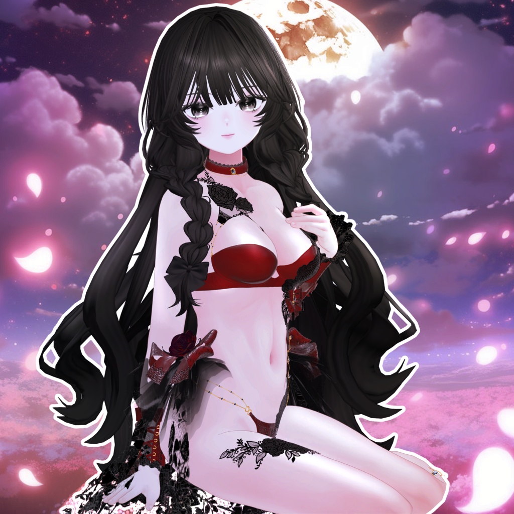 🖤Melling " Flora" 【10アバター対応 🖤 Liltoon / VRChat】🖤