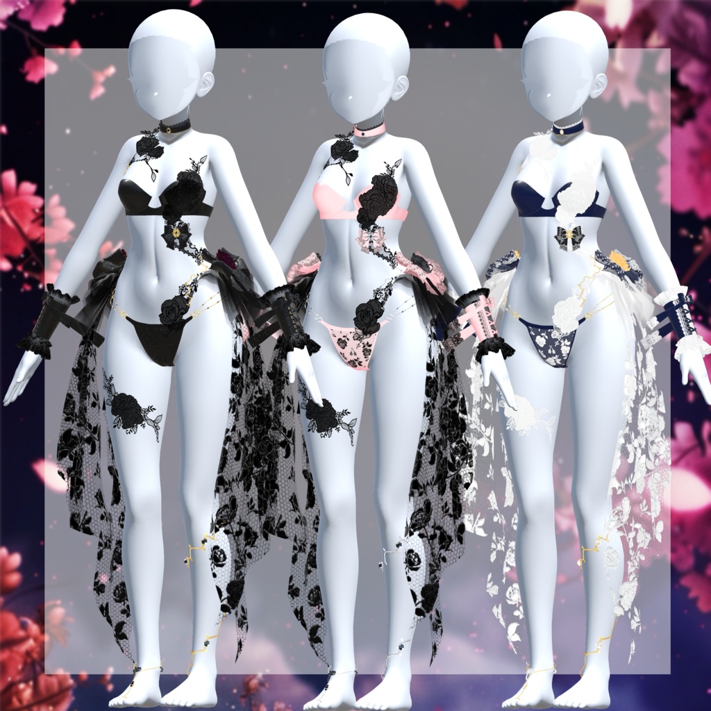 🖤Melling " Flora" 【10アバター対応 🖤 Liltoon / VRChat】🖤