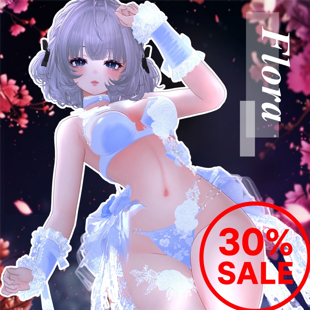 🖤Melling " Flora" 【10アバター対応 🖤 Liltoon / VRChat】🖤