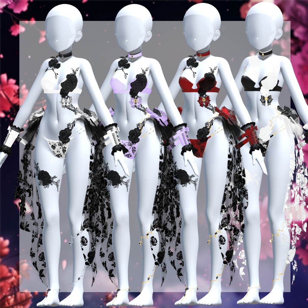 🖤Melling " Flora" 【10アバター対応 🖤 Liltoon / VRChat】🖤