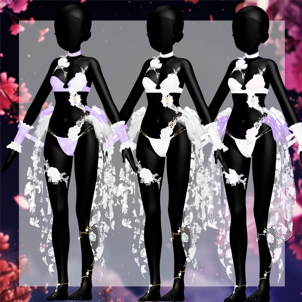 🖤Melling " Flora" 【10アバター対応 🖤 Liltoon / VRChat】🖤
