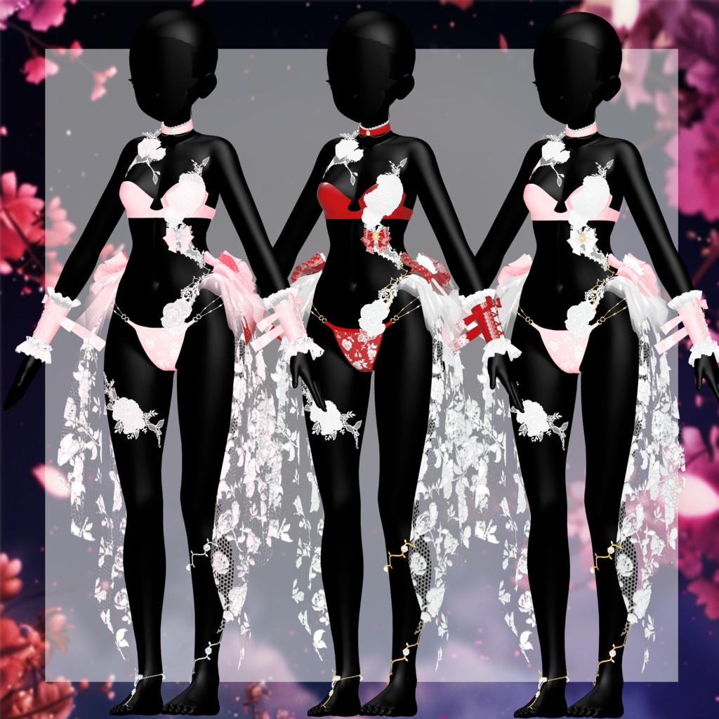 🖤Melling " Flora" 【10アバター対応 🖤 Liltoon / VRChat】🖤