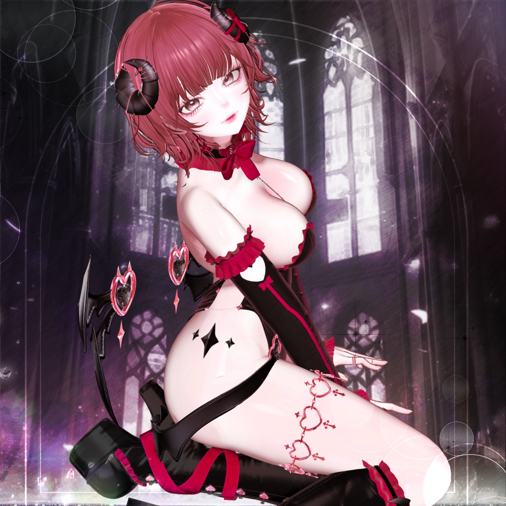 🖤Melling " Chu🖤Devill" 【10アバター対応 🖤 Liltoon / VRChat】🖤