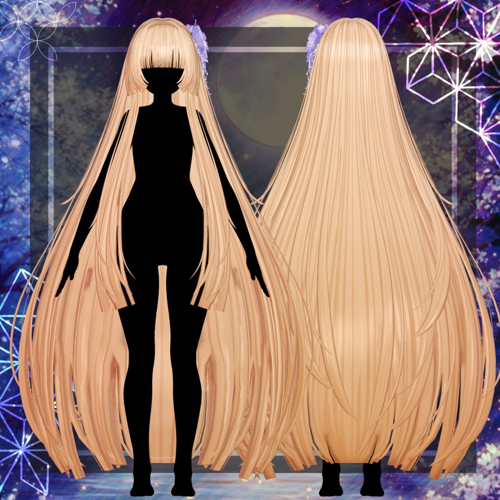 🖤Melling " 揺花(ゆらはな)" 【12アバター対応 🖤 Liltoon / VRChat】🖤